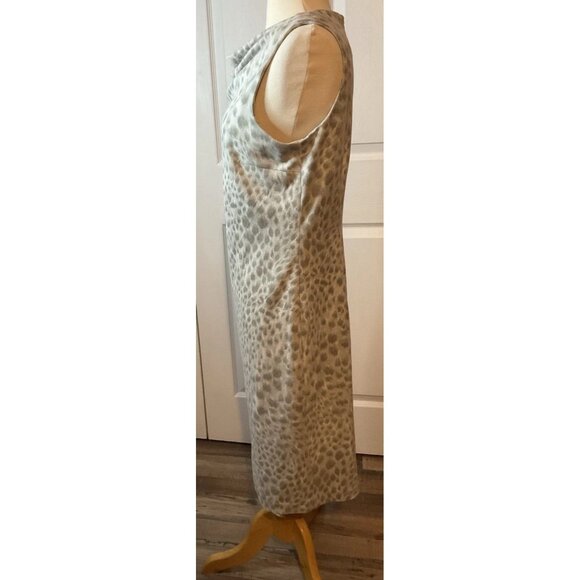 J. McLaughlin Gray Animal Print Sleeveless Dress Medium Soft Comfy - Picture 5 of 5